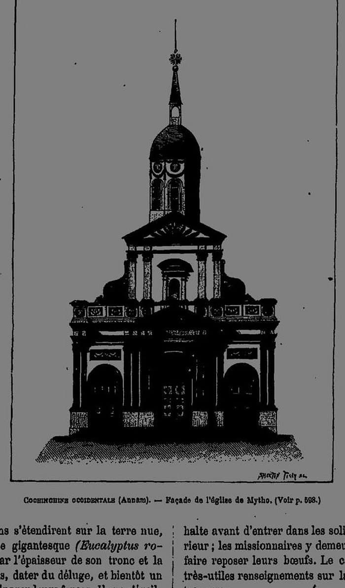 Mặt tiền ngôi nhà thờ thứ hai — Les Missions Catholiques 1877
