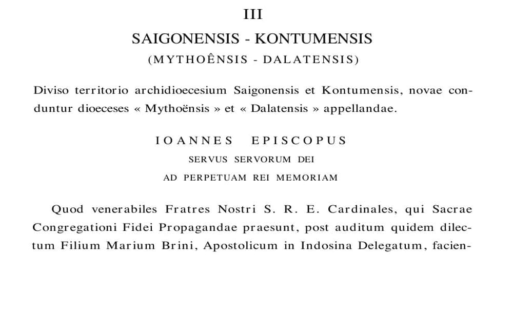 Sắc chỉ Quod Venerabiles Fratres, AAS 53 (1961), tr.474